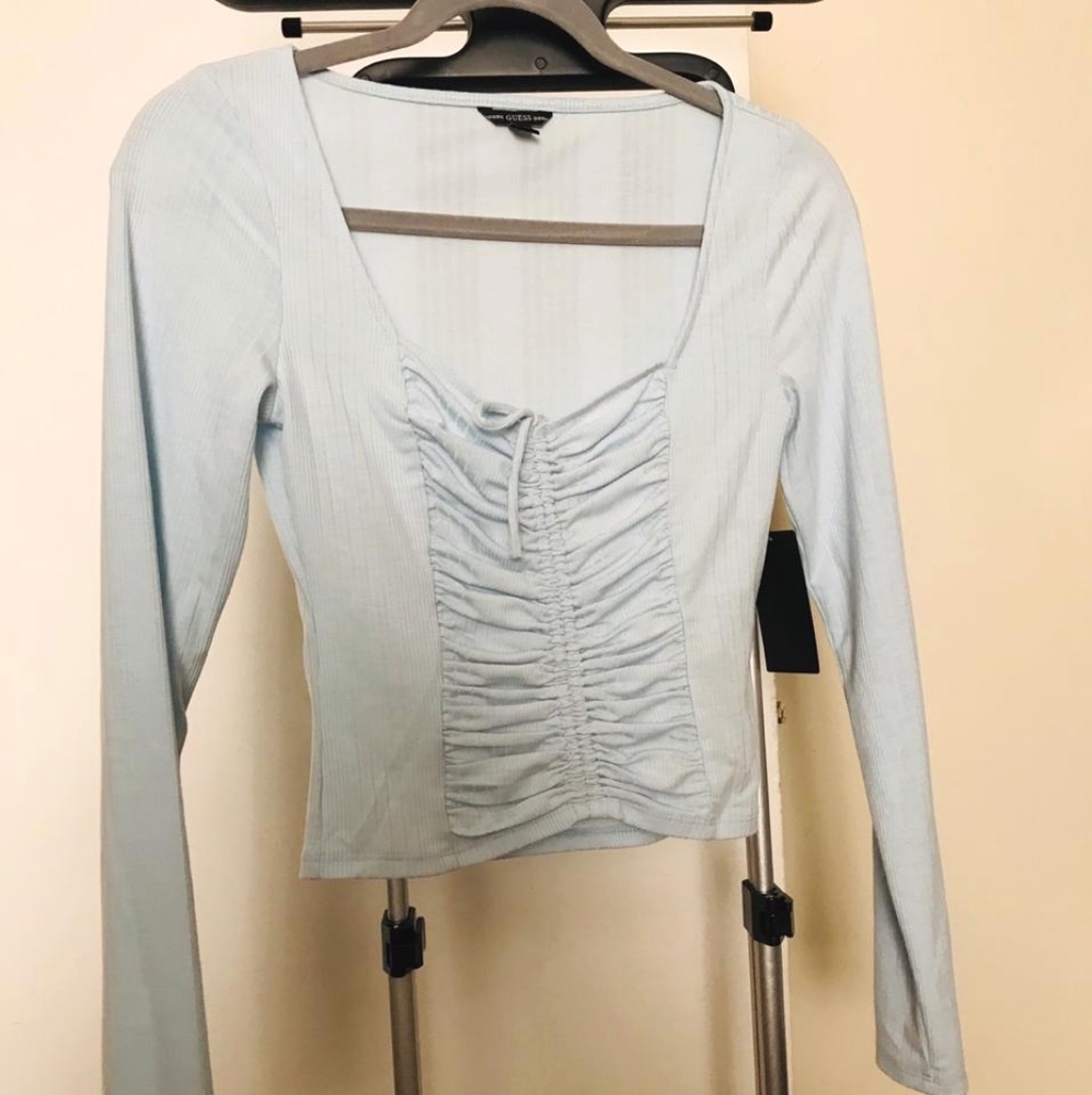Brand New Aqua Blue Guess Top